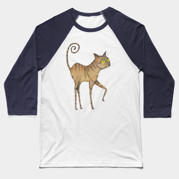 Long legged cat Baseball T-Shirt by Bwiselizzy